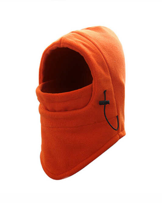 Fleece balaclava hat with drawstring