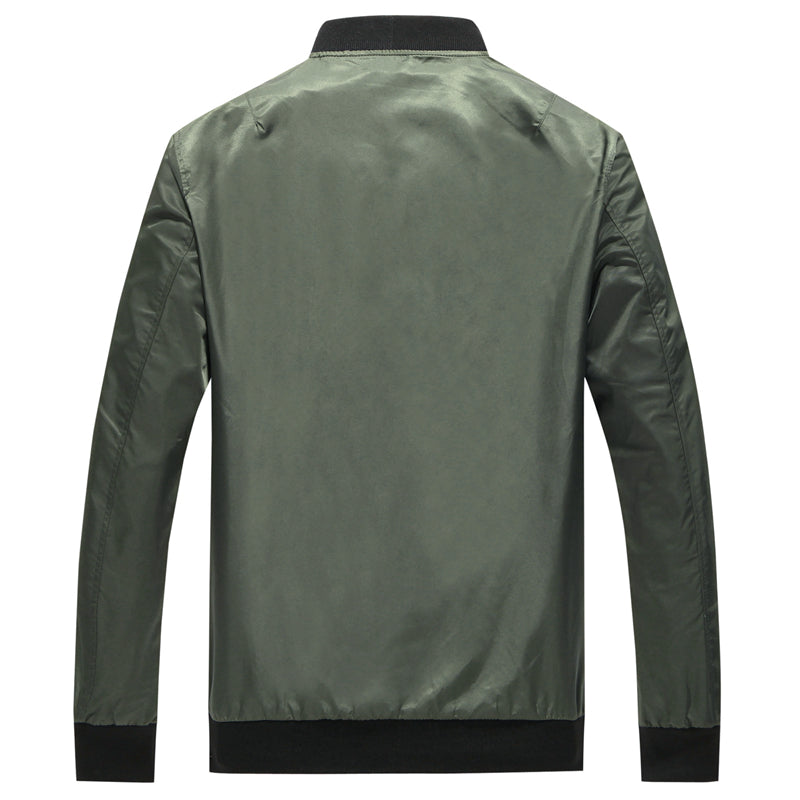 Men's reversible bomber jacket in army green