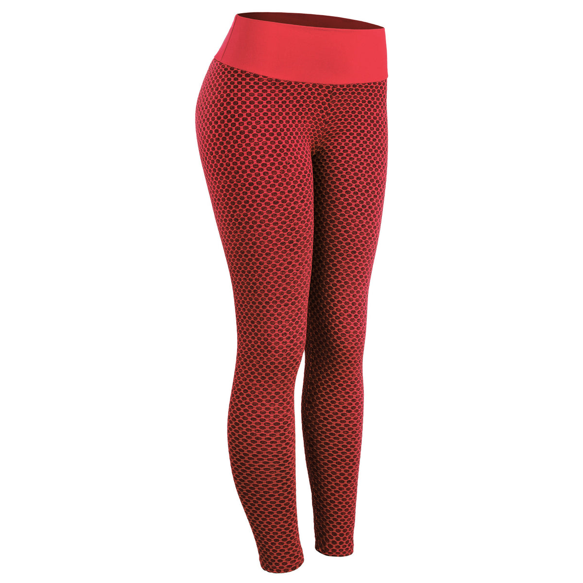 Woman in textured seamless leggings