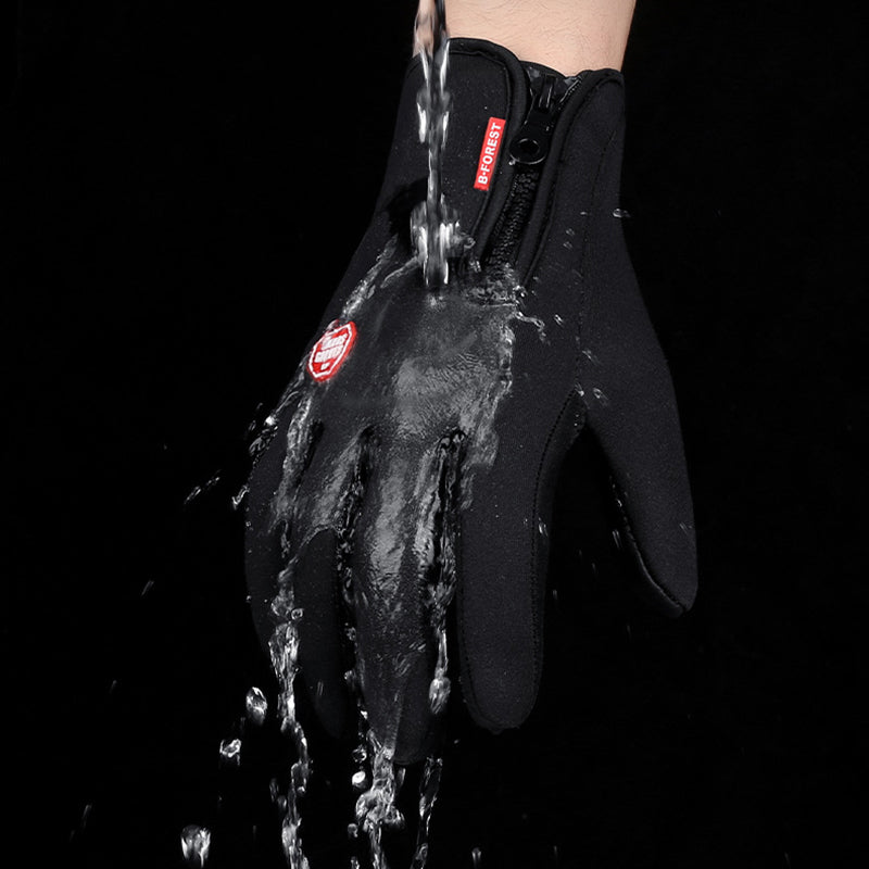Fleece lined touchscreen winter gloves
