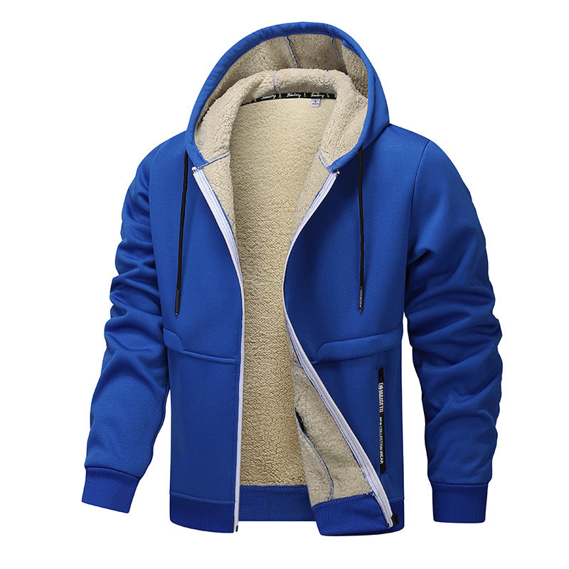 Men's sherpa lined zip hoodie