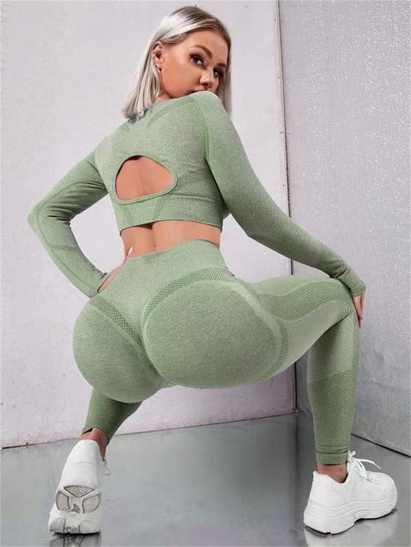 Women's seamless two piece gym set