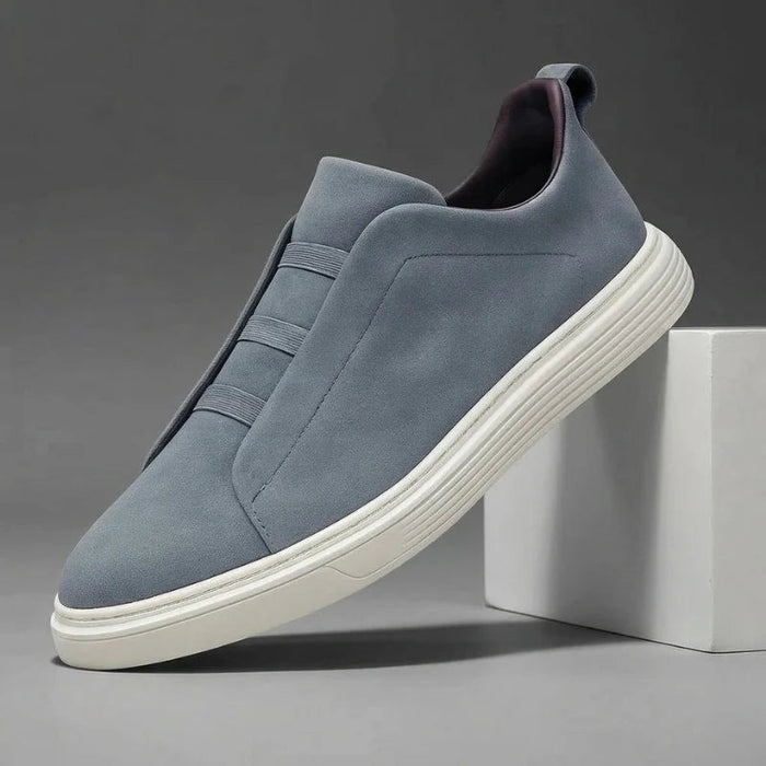 Men's Slip-On Sneakers with Elastic Detail and Cushion Sole