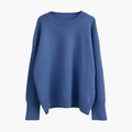 Women’s Oversized Knitted Sweater with Long Sleeves and Round Neck