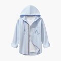Men’s Hooded Shirt with Drawstring Hood and Button Front