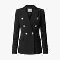 Women’s Suit Set with Double-Breasted Blazer and Straight-Leg Trousers