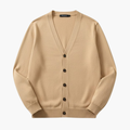 Men’s Cardigan with V-Neck and Button Closure