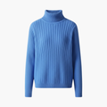 Unisex Turtleneck Sweater with Ribbed Texture and Long Sleeves