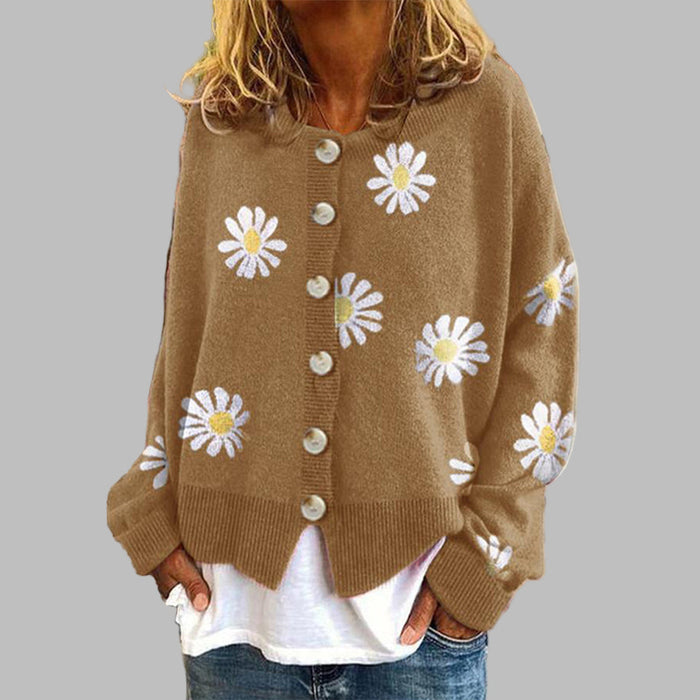 Women's Daisy Cardigan with Button-Front Closure