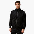 Men's Jacket with Zipper and Quilted Surface