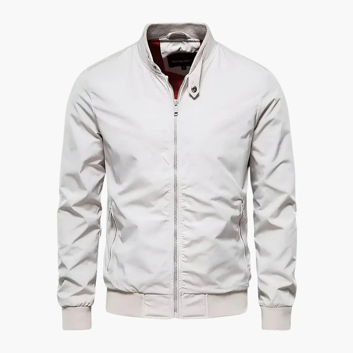 Men’s Jacket with Stand Collar and Zipper