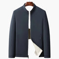 Men’s Zip-Up Bomber Jacket with Ribbed Cuffs and Hem