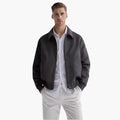 Men’s Zip-Up Bomber Jacket with Side Pockets