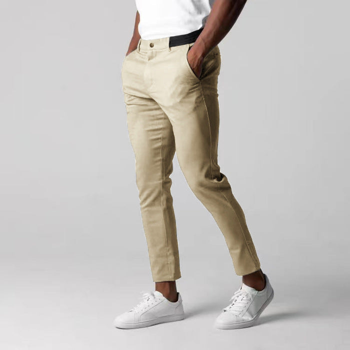 Men's Slim Fit Chino Pants with Front Pockets