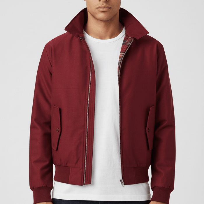 Men's Harrington Jacket Zip-Front Classic Fit