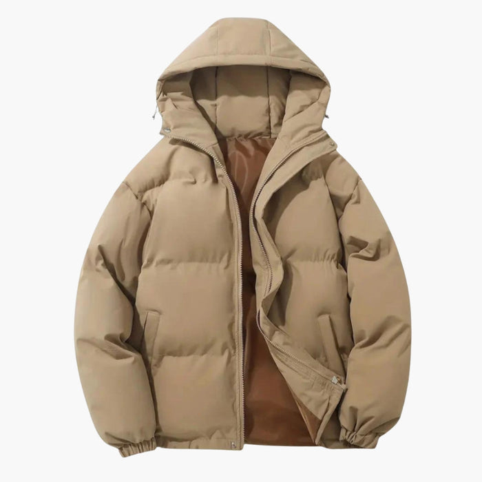 Men’s Hooded Jacket with Full Zip and Side Welt Pockets