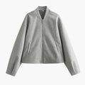 Women’s Bomber Jacket with Zip Closure and Pockets