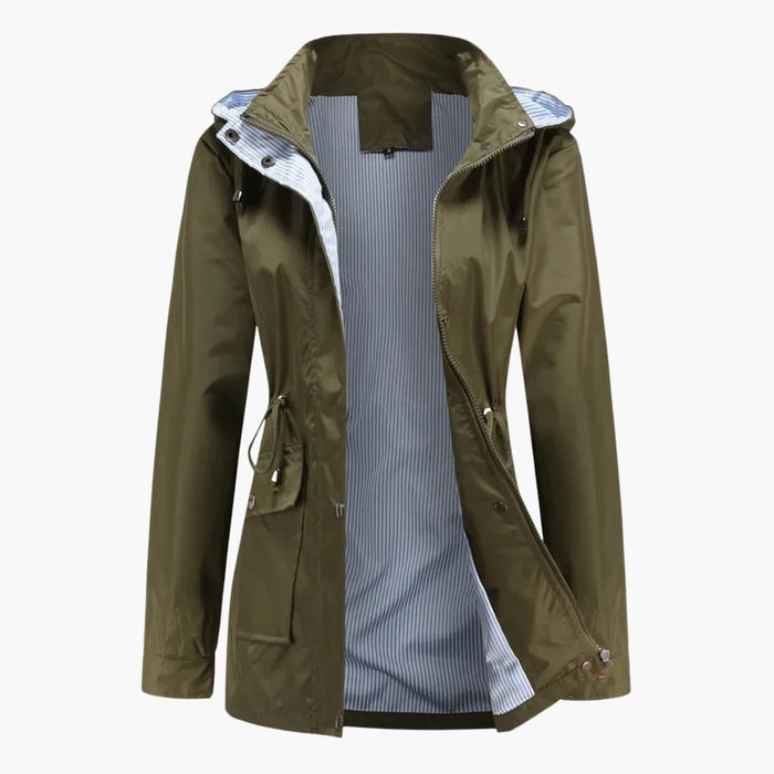 Women’s Trench Coat with Zip Closure