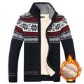 Men's Nordic knit zip cardigan