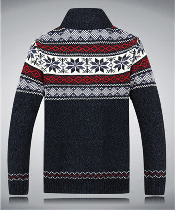 Men's Nordic knit zip cardigan