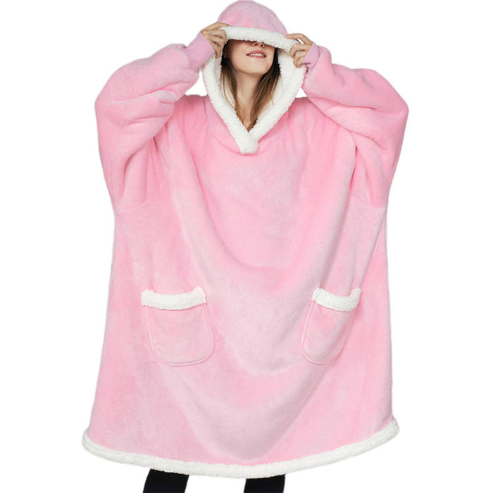 Brooke | Oversized Sherpa Hoodie Blanket with Big Front Pocket