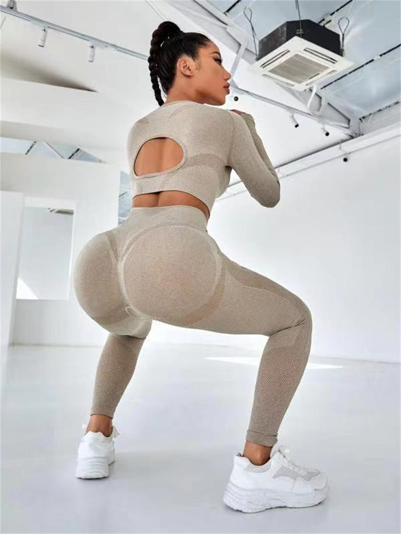 Women's seamless two piece gym set