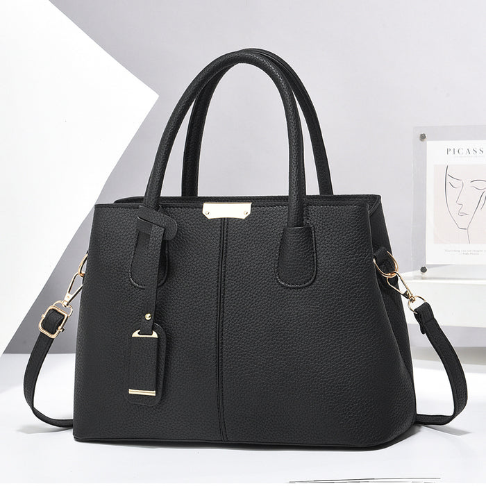 Taylor | Structured Vegan Leather Tote with Shoulder Strap