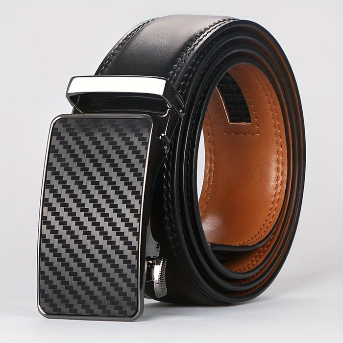 Men's Automatic Ratchet Belt with Slide Buckle