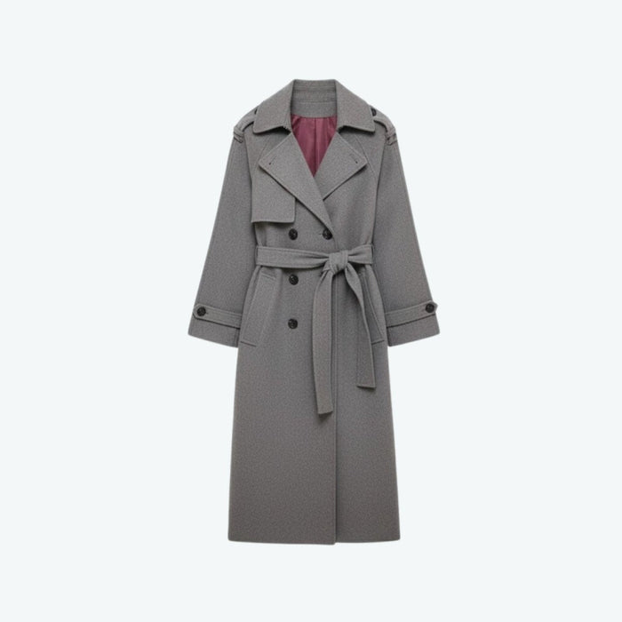 Women's Double-Breasted Belted Trench Coat