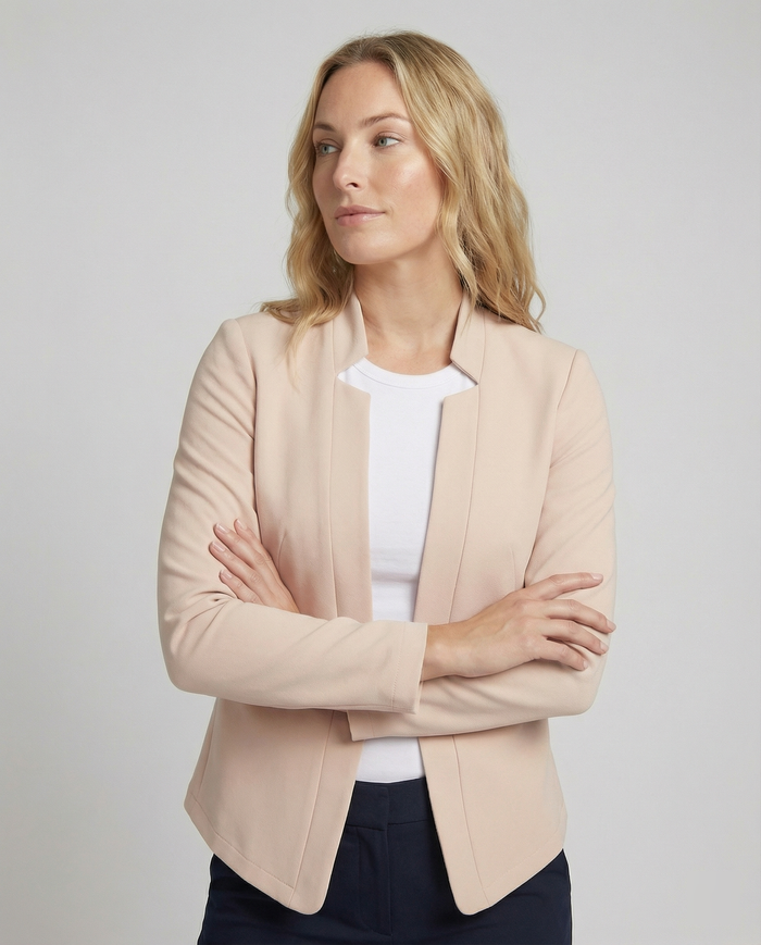 Women's Tailored Blazer Open Front Long Sleeve