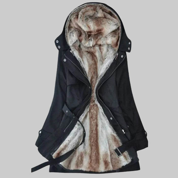 Women's Faux Fur Lined Hooded Parka Long Winter Coat